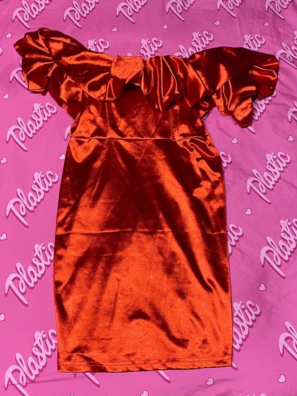 NWOT SHEIN Satin Feel Red Dancing Salsa Club Date Night Cocktail Mini Dress